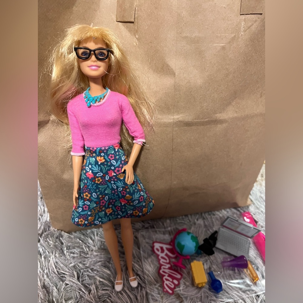 Teacher Barbie with accessories